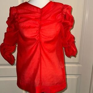 H&M Red Ruffle Top - Size US 10